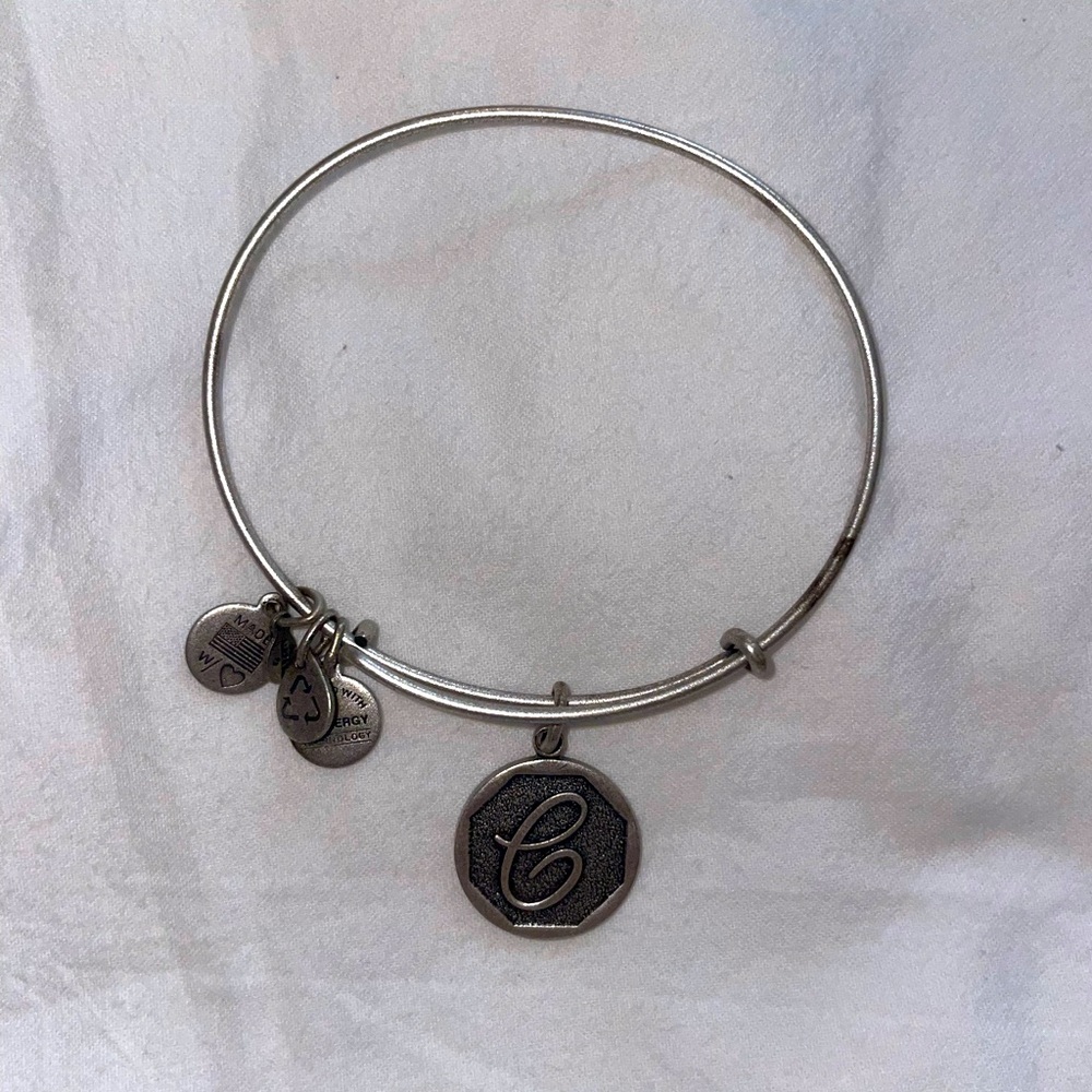 Alex and Ani Silver ‘C’ initial bracelet